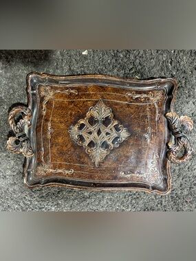 Decorative Brown Embossed Rope style Tray